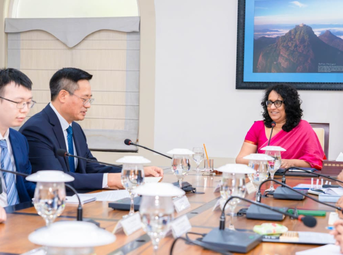 Prime Minister Dr. Harini Amarasuriya meets with Chinese Ambassador Wei Huaxiang